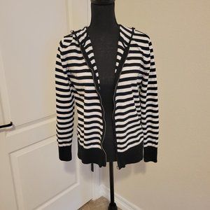 Nordstrom Stripe Zip Front Swearer